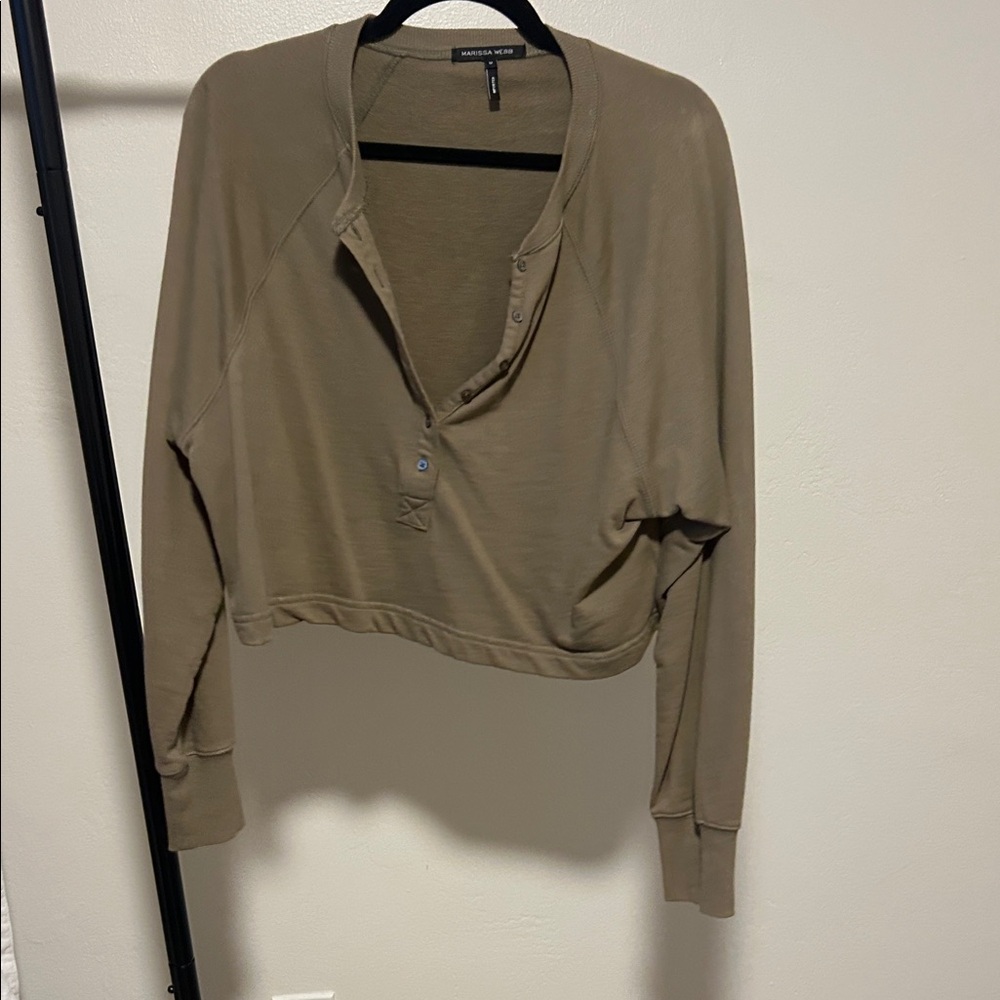 Women's Olive Green Marissa Webb Long Sleeve Top